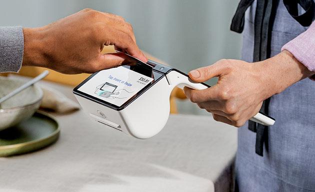 Picture of Commerce 360 device in use