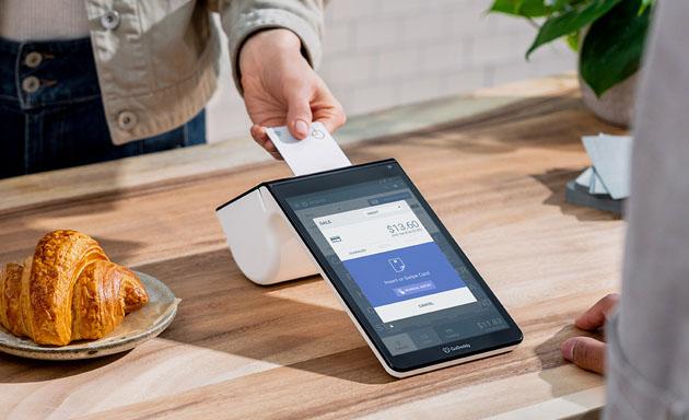 Picture of Commerce 360 device in use